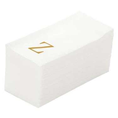 Imagem de Guardanapo de papel branco Luxenap Retângulo Gold Letter Z - Air Laid, Sans Serif Font - 39 cm x 20 cm - Caixa com 50 unidades