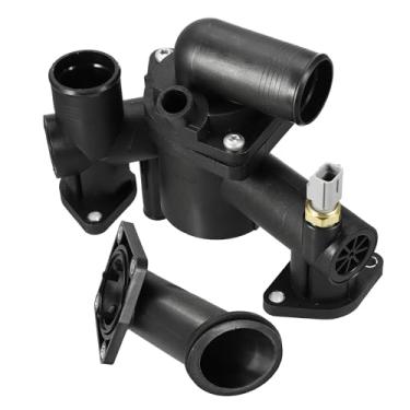 Imagem de Hihaha Nº AJ89486 Conjunto de carcaça do termostato de refrigeração do motor para Jaguar XK8 2003-2006 / Termostato de bomba de água interna/Plástico durável / 1 peça preta