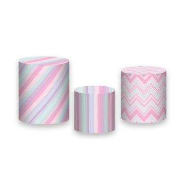 Imagem de Trio De Capa Cilindro - Tons Candy Rosado 003 - Via Cores
