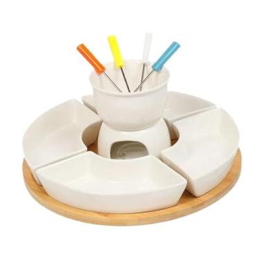 Imagem de Bothyi Conjunto de fondue de vela leve de chá em casa, panela de fondue de chocolate, aquecedor de manteiga derretia, a