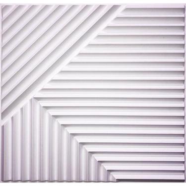 Imagem de Kit 4 Placas Decorativas 3D Revestimentos 0,5Mm Ripado