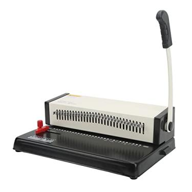 Imagem de Perfurador Multifuncional para Folhas Soltas, Concha de Metal, Braço de Alavanca Alta para Economia de Esforço, Margem de Perfuração Ajustável e Limitador de Papel, Compacto e