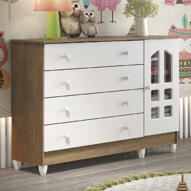 Imagem de Comoda Bebe Gran Selena Carolina Baby Amadeirado Rustico