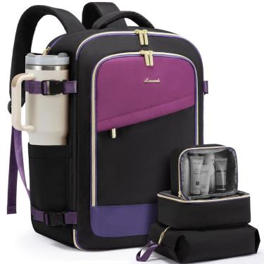 Imagem de Mochila de viagem LOVEVOOK 40L para mulheres com compartimento para laptop de 17"