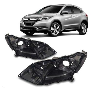Imagem de Par Carcaça Farol Dianteiro Hrv 2015 a 2018 C/ Regulador - SP ACESSÓRI