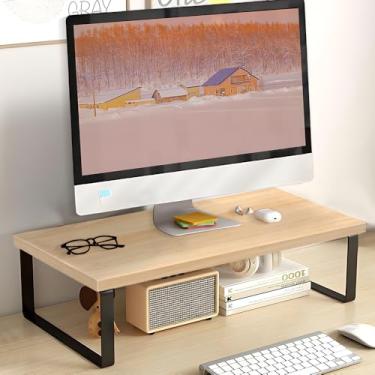 Imagem de Suporte Monitor Madeira (40 cm de comprimento), Stand desk, Base para Monitor, Base Monitor, Mesa Monitor, Suporte Monitor, Suporte para Monitor, Suporte Monitor Mesa, Suporte de Monitor