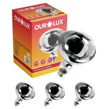 Imagem de 3 Lâmpada Aquecimento Alimentos Infravermelho 250x220v Ourolux, 220V