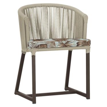 Imagem de Cadeira De Jantar Noronha Alumínio Marrom E6 Trama Original Rami