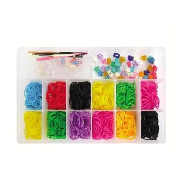 Imagem de Kit Pulseira De Elástico Com Caixa Organizadora P Euqfiz