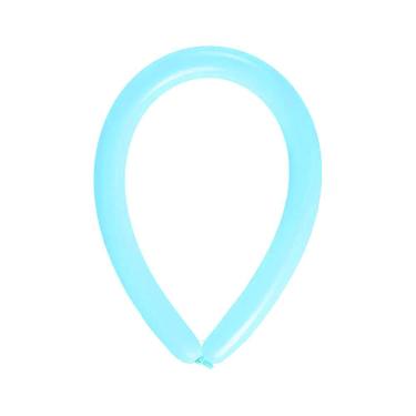 Imagem de Balão Canudo Azul Claro - 2 X 60 Polegadas - 50 Unidades