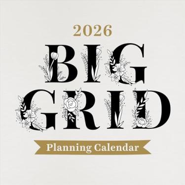 Imagem de TF Publishing Calendário de parede floral grande 2026 - grades grandes para compromissos e agendamento - Calendário de parede mensal vertical 2026 com papel fosco premium para organização de casa e