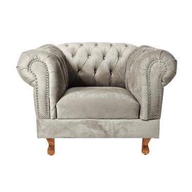 Imagem de Uma Namoradeira + Uma Poltrona  Chesterfield Capitone - Suede Nude / D