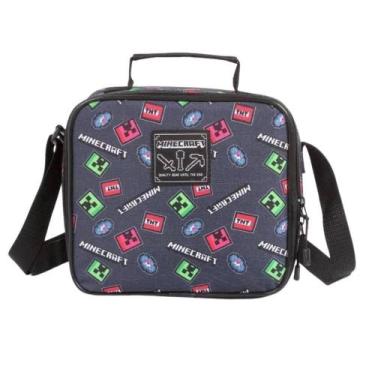 Imagem de Lancheira Térmica Cooler Minecraft Preto Dmw