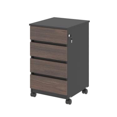 Imagem de Gaveteiro Com 4 Gavetas Chelsea Freijo Preto