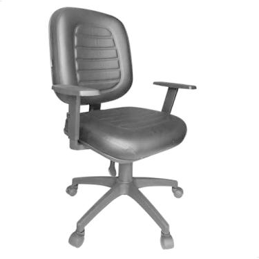 Imagem de Cadeira Giratória Diretor Premium Gomada Reclinável Regulável Courvin Preto – Suporta 120kg Home Gourmet