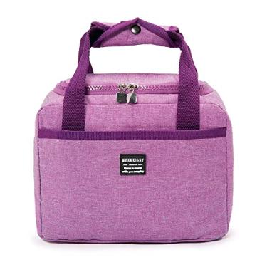 Imagem de Bolsa Termica Sacola Porta Marmita Lancheira Fitness Moderna (Roxo)