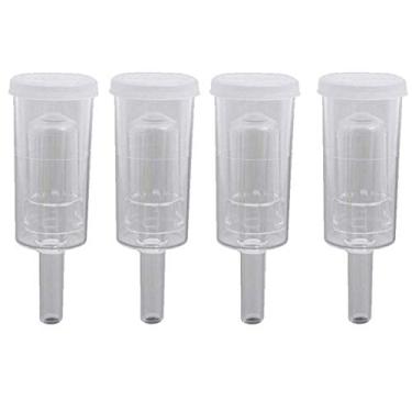 Imagem de 4 peças simples Airlock Homebrew Air Lock com tampa, fermentação de cerveja, vinificação, ilhós, bolha dupla