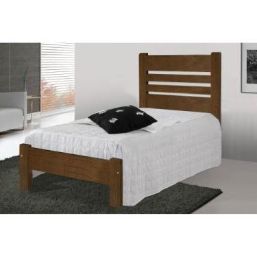 Imagem de Cama Solteirão Solteiro Extra Prime de Madeira Maciça Tauari  Cor Imbu
