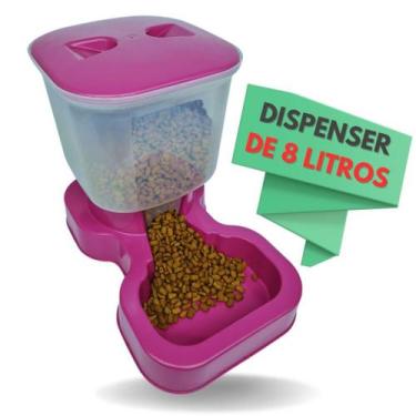 Imagem de Comedouro Automático Cachorro Pet Cães Gatos Grande Porte 8l Pote para