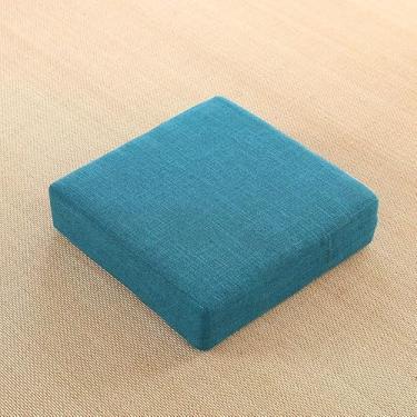 Imagem de 1 pç almofada quadrada de meditação, almofada antiderrapante tufada para crianças, almofadas de chão de assento de travesseiro grande, futon de móveis de assento para beber chá (tamanho: 40 x 40 x 10