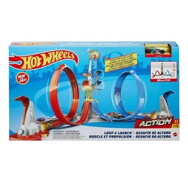 Imagem de Pista Hot Wheels Loop & Launch Desafio da Altura - Mattel