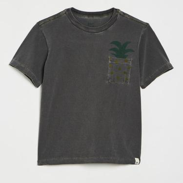 Imagem de Camiseta Fábula e Bento Silk Bolso Abacaxi
