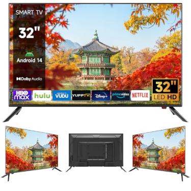 Imagem de Smart Tv 32" HD | Android 14 | 2 HDMI + À Prova de Umidade | Wi-fi 100/240v