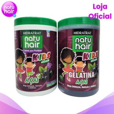 Imagem de Kit Creme para pentear + Gelatina Natuhair Açaí 1kg - Natuhair Cosméti