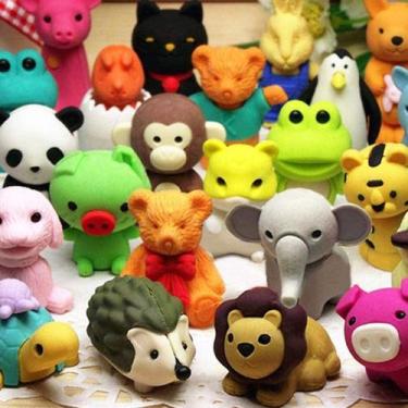 Imagem de Borrachas de animais URSKYTOUS 64 unidades, lápis infantil, borracha d