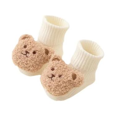 Imagem de Meias De Urso Para Bebês Meninos E Meninas Em Algodão Macio Antiderrap
