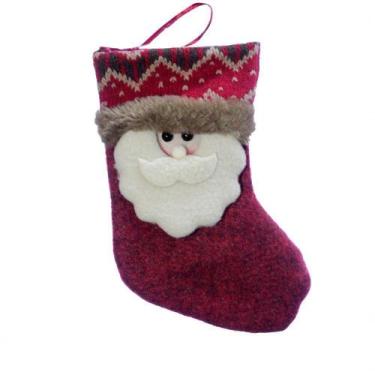 Imagem de Kit 9 Peças Decoração Natal Bota Meia Papai Noel Natalino 18cm - Gici 