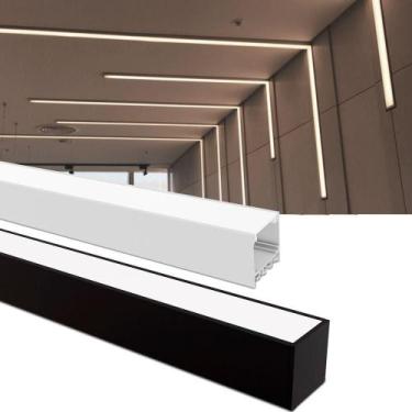 Imagem de Perfil De Sobrepor Taschibra Para Fita De Led Spire 35 Branco Com 1,5 