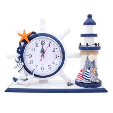 Imagem de Relógio De Mesa Timão Náutico Farol Marítimo - Gici Decor