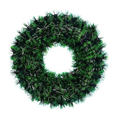 Imagem de Guirlanda Pinho Artificial Liso Enfeite Natalino Verde 46cm - OUTRAS M