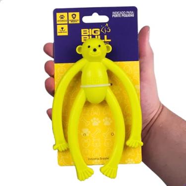 Imagem de Brinquedo Mordedor Para Cachorro Cães Pet Macaquinho Macaco Brinquedo Porte Pequeno - Big Bull Pet (Amarelo)