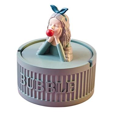 Imagem de Cinzeiros à prova de vento para cigarros Cinzeiro leve nórdico luxuoso menina fofa casa sala de estar personalidade criativa tendência com capa anti mosca cinzeiros femininos decoração de bancada