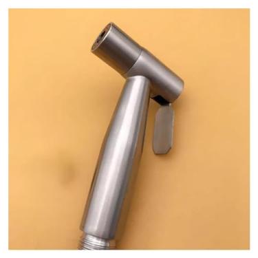 Imagem de ifgswopq Conjunto de pulverizador de bidê de limpeza portátil pistola de pulverização de aço inoxidável 304 chuveiro pressurizado pistola de pulverização de vaso sanitário autolimpeza (cor: pacote B
