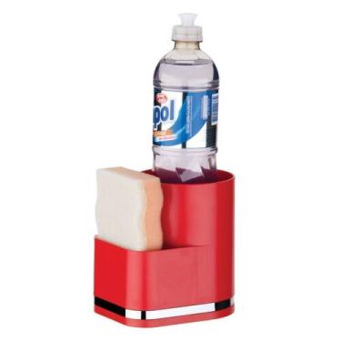 Imagem de Porta Detergente Sabão E Esponja Suporte Organizador Para Pia Cozinha 