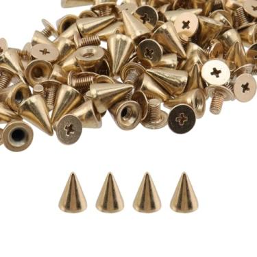 Imagem de Sscon 100 peças de parafuso de rebite metálico para couro e roupas - Rosa-dourado