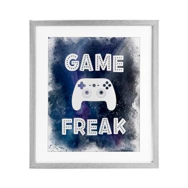 Imagem de Stupell Industries Impressão emoldurada Game Freak Splash branca sob vidro, design de Marcus Prime, 40,6 x 33,5 cm