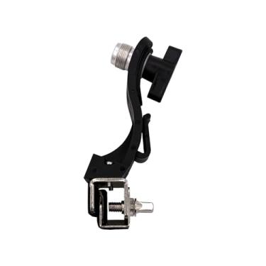 Imagem de Jiayouy Clipe de microfone de aro de tambor ajustável de plástico e metal braçadeira de montagem de microfone para tarola, tambor de percussão