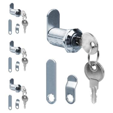 Imagem de Fechadura de gaveta e armário U 9945 com chaves, substituição de trava de mesa de aço inoxidável de 3,5 cm cabe em espessura máxima de painel de 3,5 cm