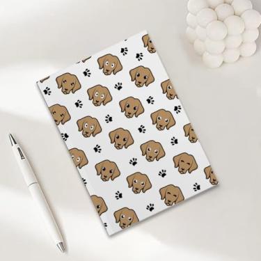 Imagem de Cadernos com estampa de cachorro fofo para trabalho, caderno de composição A5, caderno pautado na faculdade, agenda de viagem forrada para escrever anotações, presentes para amantes de cães, 5