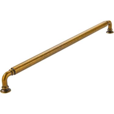 Imagem de khtumeware Puxador de eletrodoméstico, puxador de armário de latão antigo, resistente, sólido, puxador de gaveta central de 305 mm, ferragens adequadas para armários de cozinha
