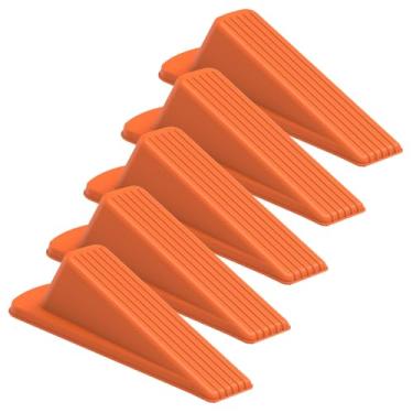 Imagem de Crosize Pacote com 5 batentes de porta para parte inferior da porta, batentes de porta de borracha premium, cunha resistente para carpete, azulejo, concreto, madeira, suporte de porta para portas