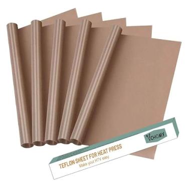 Imagem de Folhas grandes de teflon de 40 x 61 cm para máquina de prensa térmica, rolo de papel PTFE reutilizável antiaderente para transferência de calor por sublimação Cricut, HTV passar, assar (5)