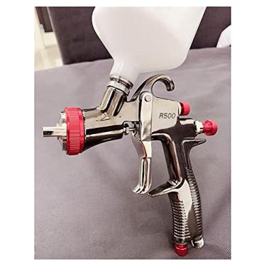 Imagem de LVLP. Pistola de pulverizador de ar R500 acabamento de carro pintura 1.3mm bocal 600cc copo gravidade automotiva revestimento de superfície de revestimento de superfície