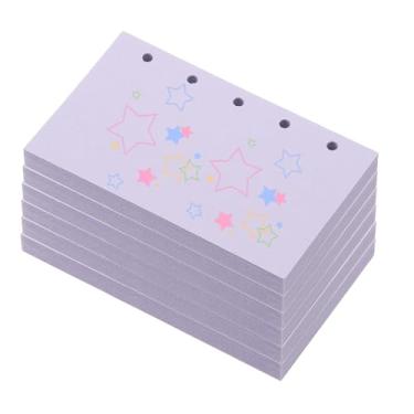 Imagem de PATIKIL Papel colorido de folhas soltas, 10,4 cm x 6,3 cm (A8), 300 folhas, 5 furos, 150 g/m², refil de fichário em branco, suprimentos de papel para escritório, anotações, planejador, diário, caderno