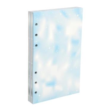Imagem de PATIKIL A6 Papel de folha solta, 160 folhas de 17 x 10 cm, refil para fichário para 6 anéis, agenda, agenda, profissionais, verde/azul/rosa/roxo