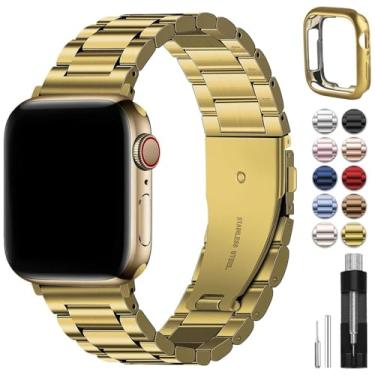 Imagem de ORKDFJ Pulseiras para Apple Watch 49 mm, 45 mm, 44 mm, 42 mm, 41 mm, 40 mm e 38 mm, com capa para Apple Watch Ultra2 Ultra Series 9 8 7 6 5 4 3 2 1 SE SE2, 38/40/41mm, Ágata